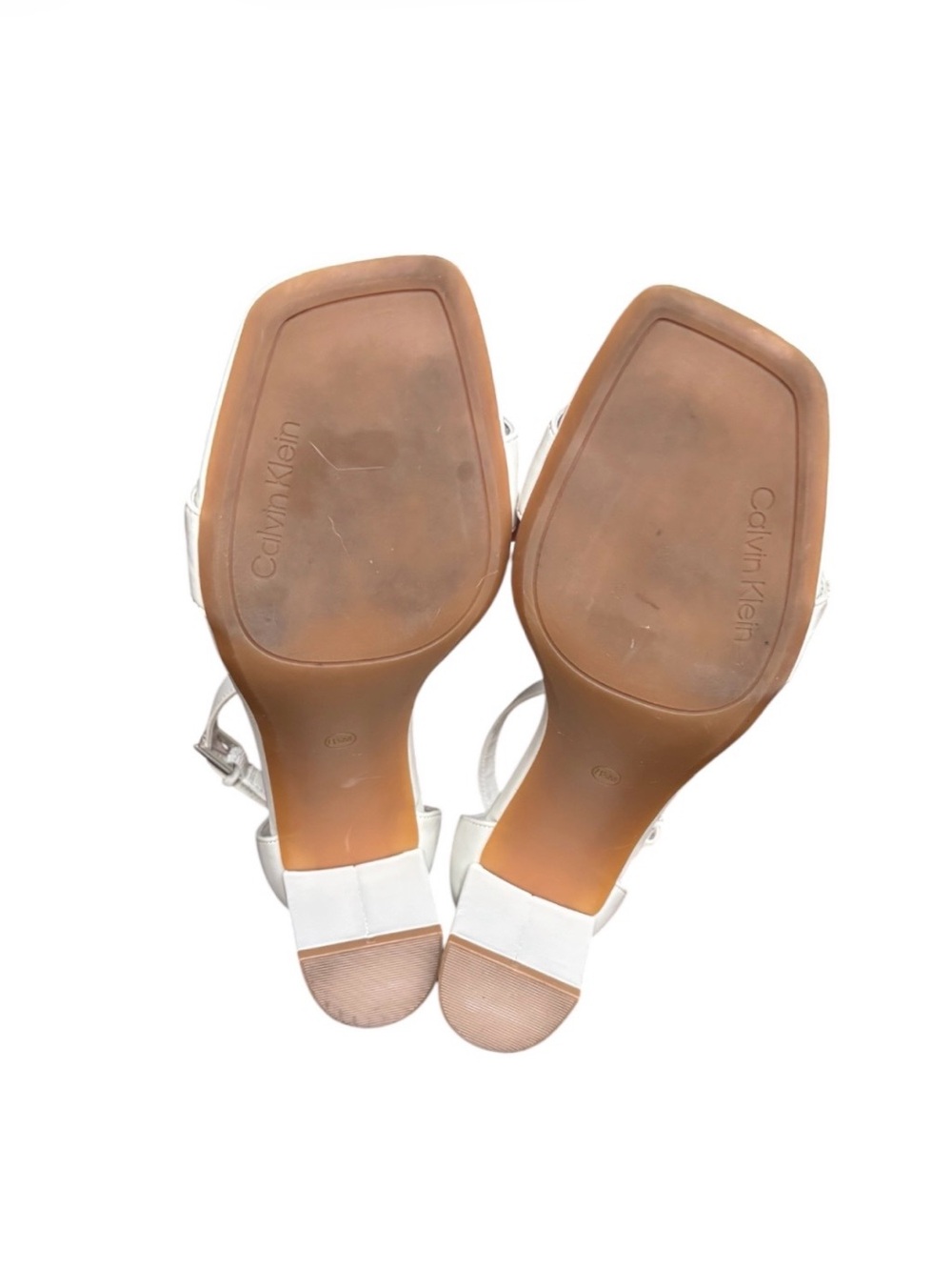 đ¤Calvin Klein Womenâs White Heels Size 8.5đ¤ - Picture 6 of 6